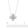 Zales 1/3 Ct. T.W. Clover-Shaped Multi-Diamond Double Swirl Frame Necklace In Sterling Silver Necklaces