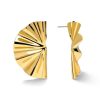 Zales Zales X Soko Bidu Fanned Stud Earrings In Brass With 24K Gold Plate Earrings