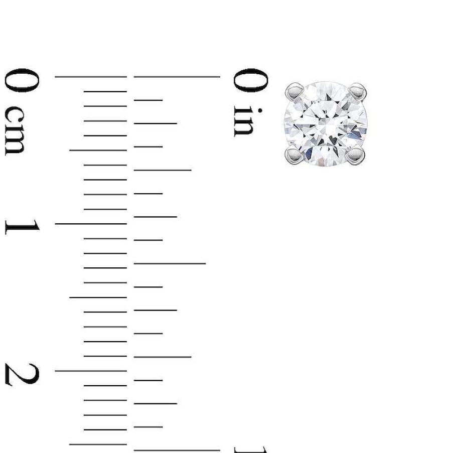 Zales 1-1/2 Ct. T.W. Certified Lab-Created Diamond Solitaire Stud Earrings In 14K White Gold (I/Si2) Earrings