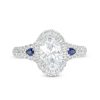 Zales Vera Wang Love Collection 2 Ct. T.W. Certified Oval Diamond Frame Engagement Ring In 14K White Gold (I/Si2) Rings