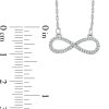 Zales 1/10 Ct. T.W. Diamond Sideways Infinity Necklace In Sterling Silver Necklaces