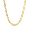 Zales 4.7Mm Multi-Finish Double Curb Chain Necklace In Hollow 10K Gold - 18" Necklaces