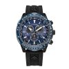 Citizen Men'S Citizen Eco-Drive® Promaster Air Two-Tone Ip Chronograph Strap Watch With Blue Dial (Model: Cb5006-02L) Watches