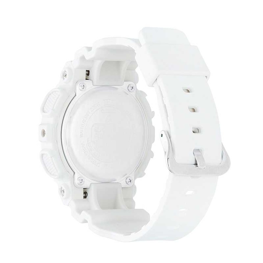 Casio G-Shock Ladies' Casio G-Shock White Resin Strap Watch With Rose-Tone Dial (Model: Gmas120Mf-7A2) Watches