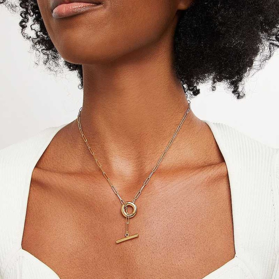 Zales Zales X Soko Obiti Lariat Necklace In Brass With 24K Gold Plate - 19.53" Necklaces