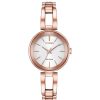 Citizen Ladies' Citizen Eco-Drive® Axiom Rose-Tone Bangle Watch With Silver-Tone Dial (Model: Em0633-53A) Watches