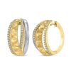 Zales 1/2 Ct. T.W. Certified Lab-Created Diamond Multi-Row Hoop Earrings In Sterling Silver And 10K Gold Plate (I/Si2) Earrings