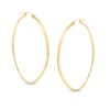 Zales 60.0Mm Knife Edge Tube Oval Hoop Earrings In 10K Gold Earrings