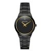 Bulova Ladies' Bulova Millennia Modern Black Dial Watch In Black Ion-Plated Stainless Steel (Model 98L314) Watches