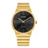 Citizen Men'S Citizen Eco-Drive® Axiom Gold-Tone Watch With Black Dial (Model: Bm7582-56E) Watches