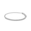 Zales 1/2 Ct. T.W. Diamond Double Row Half-And-Half Chain Bracelet In 10K White Gold - 9" Bracelets