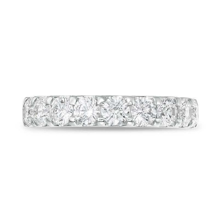 Zales 1-1/2 Ct. T.W. Certified Diamond Nine Stone Band In 14K White Gold (I/Si2) Rings