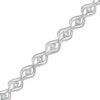 Zales 1/10 Ct. T.W. Diamond Flame Link Bracelet In Sterling Silver - 7.25" Bracelets