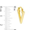 Zales Triangle-Shaped Hoop Earrings In 14K Gold Earrings