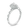 Zales 1/2 Ct. T.W. Pear-Shaped Diamond Double Frame Vintage-Style Engagement Ring In 14K White Gold Rings