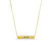 Zales Made In Italy Sideways Bar Phrases Pendant In 14K Gold - 17" Necklaces