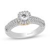 Zales Collector'S Edition Enchanted Disney 100Th Anniversary 7/8 Ct. T.W. Diamond Frame Engagement Ring In 14K Two-Tone Gold Rings