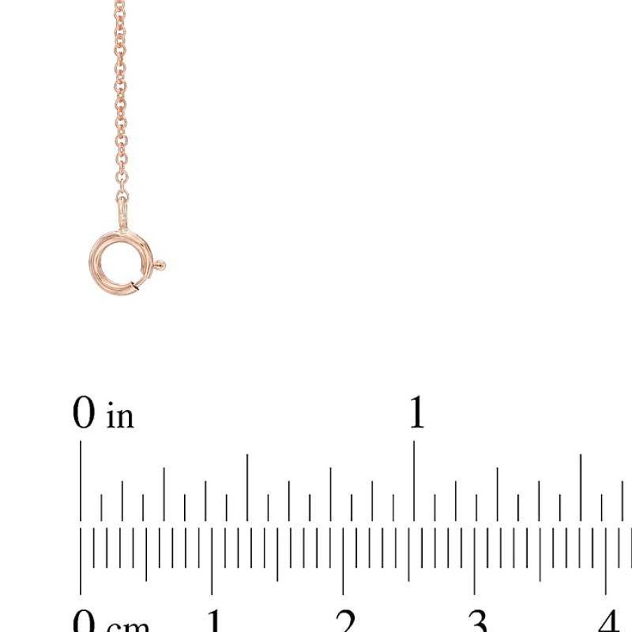 Zales Diamond Accent Sideways Cross Bracelet In 10K Rose Gold Bracelets