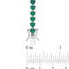 Zales 4.0Mm Heart-Shaped Lab-Created Emerald Tennis Bracelet In Sterling Silver - 7.5" Bracelets