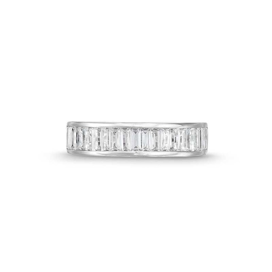 Zales 1 Ct. T.W. Certified Baguette-Cut Lab-Created Diamond Band In 14K White Gold (F/Vs2) Rings