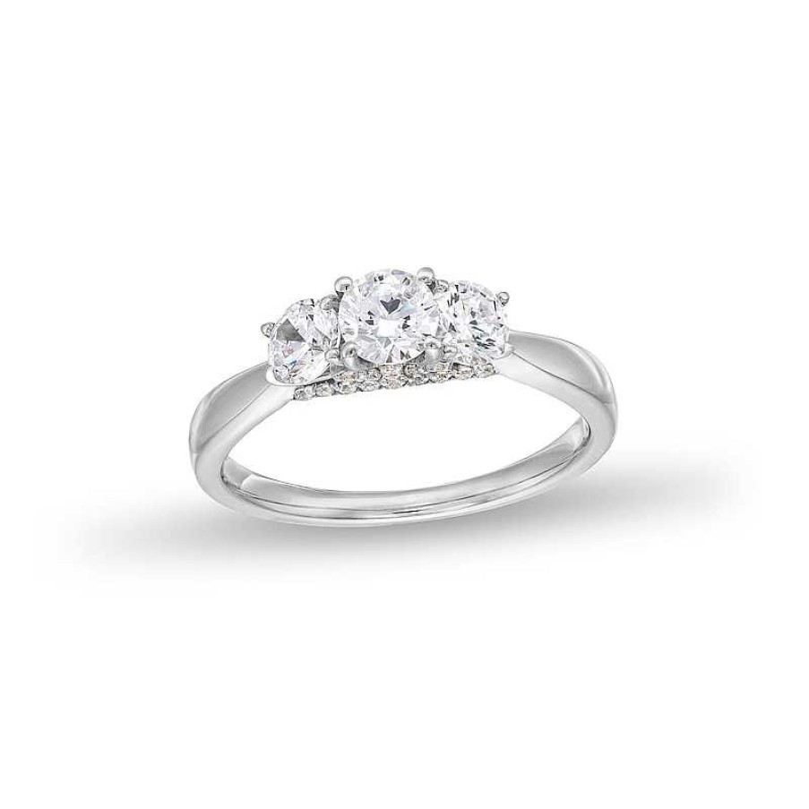 Zales 1 Ct. T.W. Diamond Past Present Future® Engagement Ring In 14K White Gold Rings