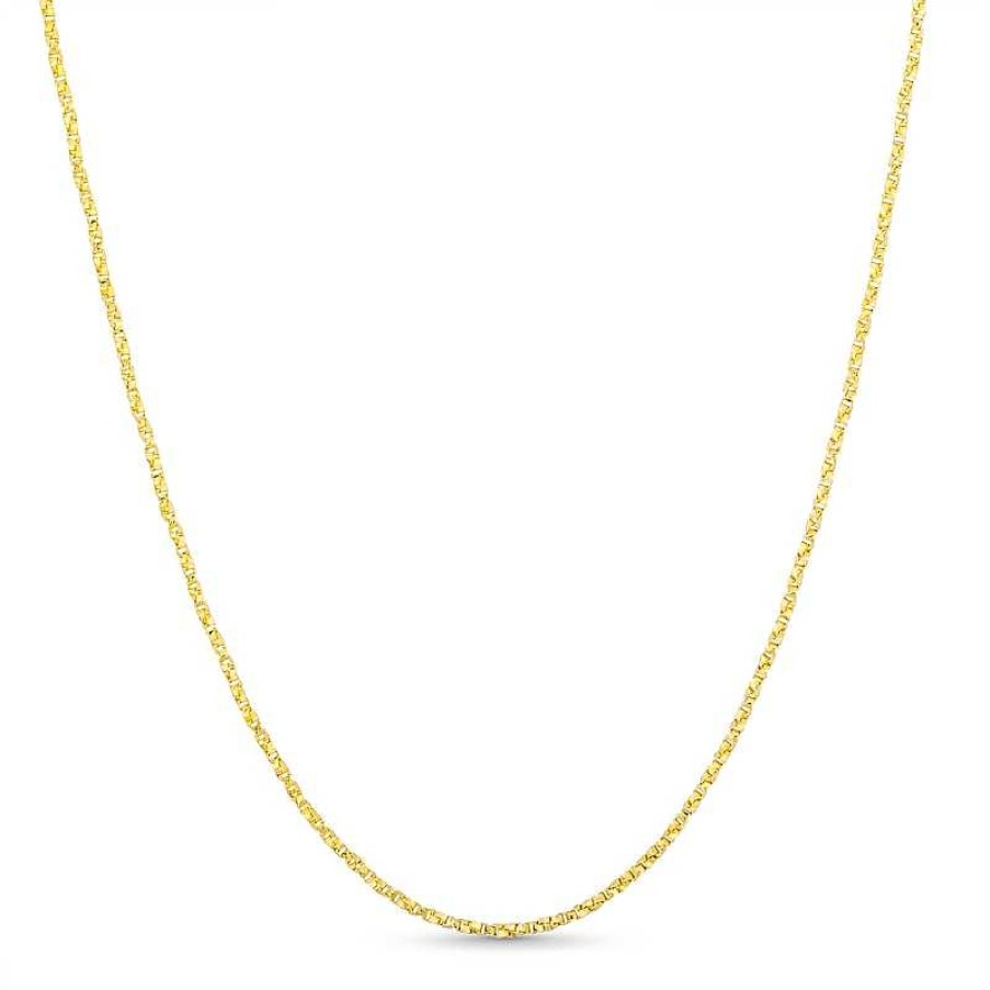 Zales 1.1Mm Box Chain Necklace In Solid 14K Gold - 18" Necklaces