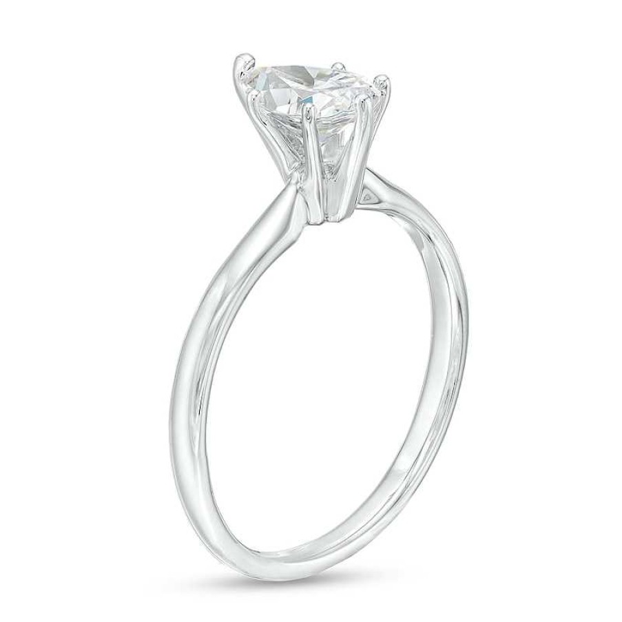 Zales 1 Ct. Certified Pear-Shaped Lab-Created Diamond Solitaire Engagement Ring In 14K White Gold (F/Vs2) Rings