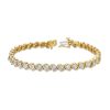 Zales 1/4 Ct. T.W. Diamond "S" Tennis Bracelet In Sterling Silver With 14K Gold Plate - 7.25" Bracelets