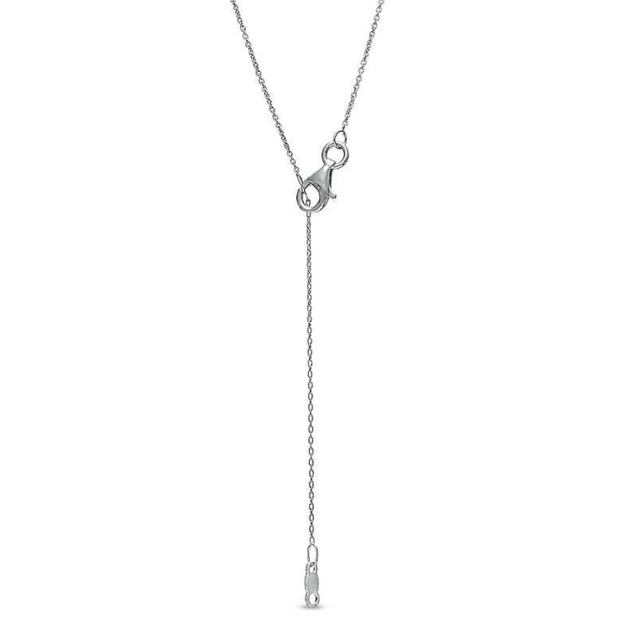 Zales 1 Ct. Certified Emerald-Cut Lab-Created Diamond Solitaire Pendant In 14K White Gold (F/Si2) Necklaces