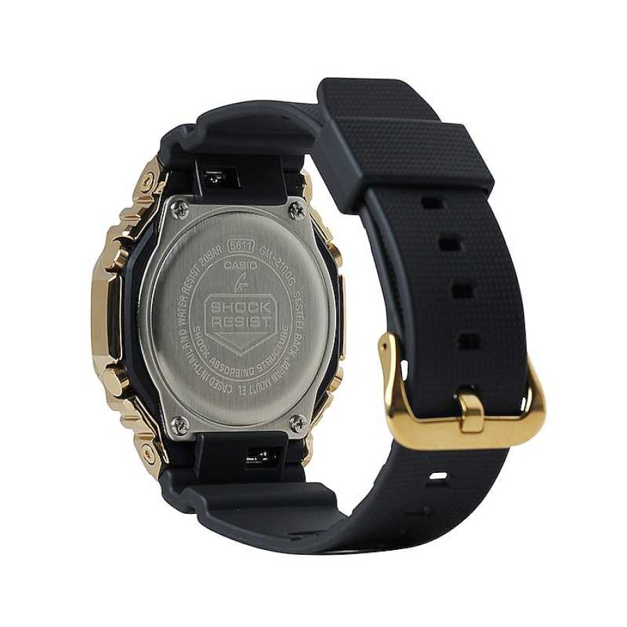 Casio G-Shock Men'S Casio G-Shock Classic Gold-Tone Ip Black Resin Strap Watch With Black Dial (Model: Gm2100G-1A9) Watches