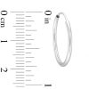 Zales 20.0Mm Endless Hoop Earrings In Hollow 14K White Gold Earrings