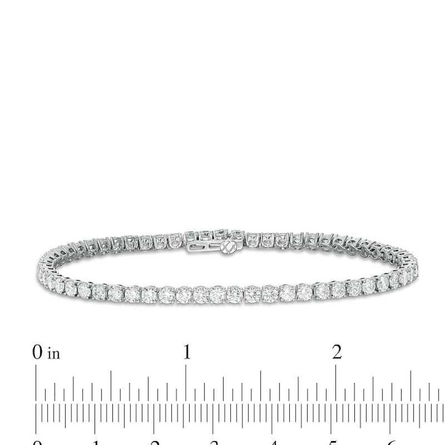 Zales 5 Ct. T.W. Certified Lab-Created Diamond Tennis Bracelet In 14K White Gold (F/Si2) - 7.25" Bracelets