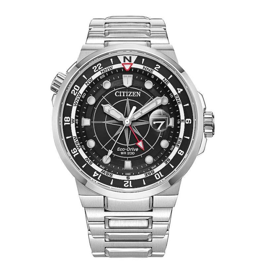 Citizen Men'S Citizen Eco-Drive® Endeavor Watch With Black Dial (Model: Bj7140-53E) Watches