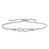 Zales Couple'S 1/15 Ct. T.W. Diamond Infinity Bolo Bracelet In Sterling Silver (2 Names) - 9.5" Bracelets