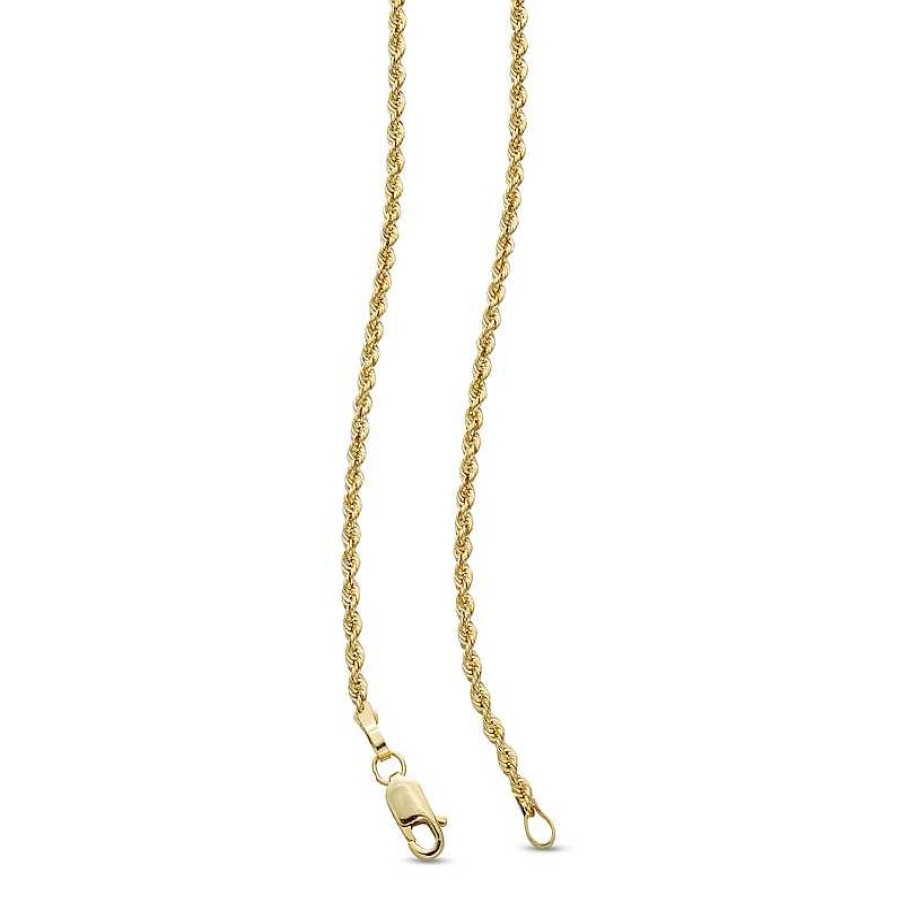 Zales 1.8Mm Rope Chain Necklace In Hollow 14K Gold - 18" Necklaces