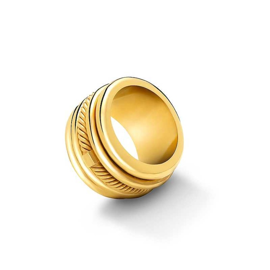 Zales Zales X Soko Uzi Statement Ring In Brass With 24K Gold Plate Rings