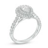 Zales 1 Ct. T.W. Pear-Shaped Diamond Double Frame Engagement Ring In 14K White Gold Rings