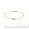 Zales 1/4 Ct. T.W. Certified Pear-Shaped Lab-Created Multi-Diamond Sideways Bangle In 14K Gold (F/Si2) - 7.25" Bracelets