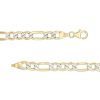 Zales Italian Gold Men'S 5.7Mm Diamond-Cut Figaro Chain Bracelet In Hollow 10K Two-Tone Gold - 8.5" Bracelets