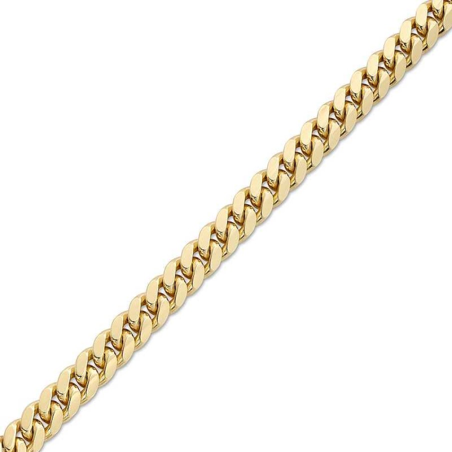 Zales 5.94Mm Cuban Curb Chain Bracelet In Solid 10K Gold - 8.5" Bracelets