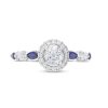 Zales Vera Wang Love Collection 3/4 Ct. T.W. Diamond And Marquise Blue Sapphire Engagement Ring In 14K White Gold Rings