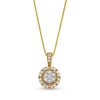 Zales 1/2 Ct. T.W. Multi-Diamond Frame Vintage-Style Pendant In 10K Gold Necklaces