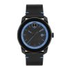 Movado Men'S Movado Bold® Tr90 Black Strap Watch With Blue Dial And Date Window (Model: 3601111) Watches