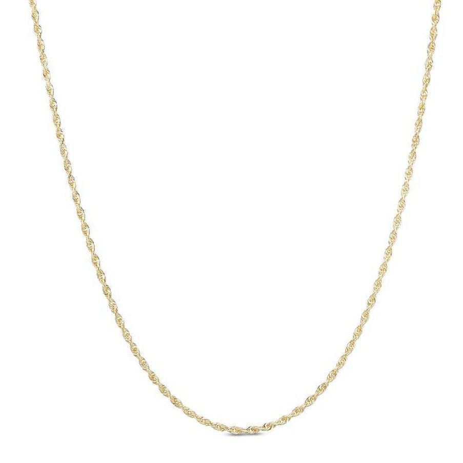 Zales 1.5Mm Diamond-Cut Glitter Rope Chain Necklace In 10K Gold - 18" Necklaces