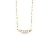 Zales Pdpaola At Zales 1/15 Ct. T.W. Lab-Created Diamond Five Stone Bar Necklace In 18K Gold - 19.5" Necklaces