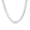 Zales Men'S 5.7Mm Curb Chain Necklace In Hollow 14K White Gold - 22" Necklaces