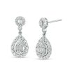 Zales Marilyn Monroe Collection 1 Ct. T.W. Pear-Shaped Multi-Diamond Frame Drop Earrings In 10K White Gold Earrings