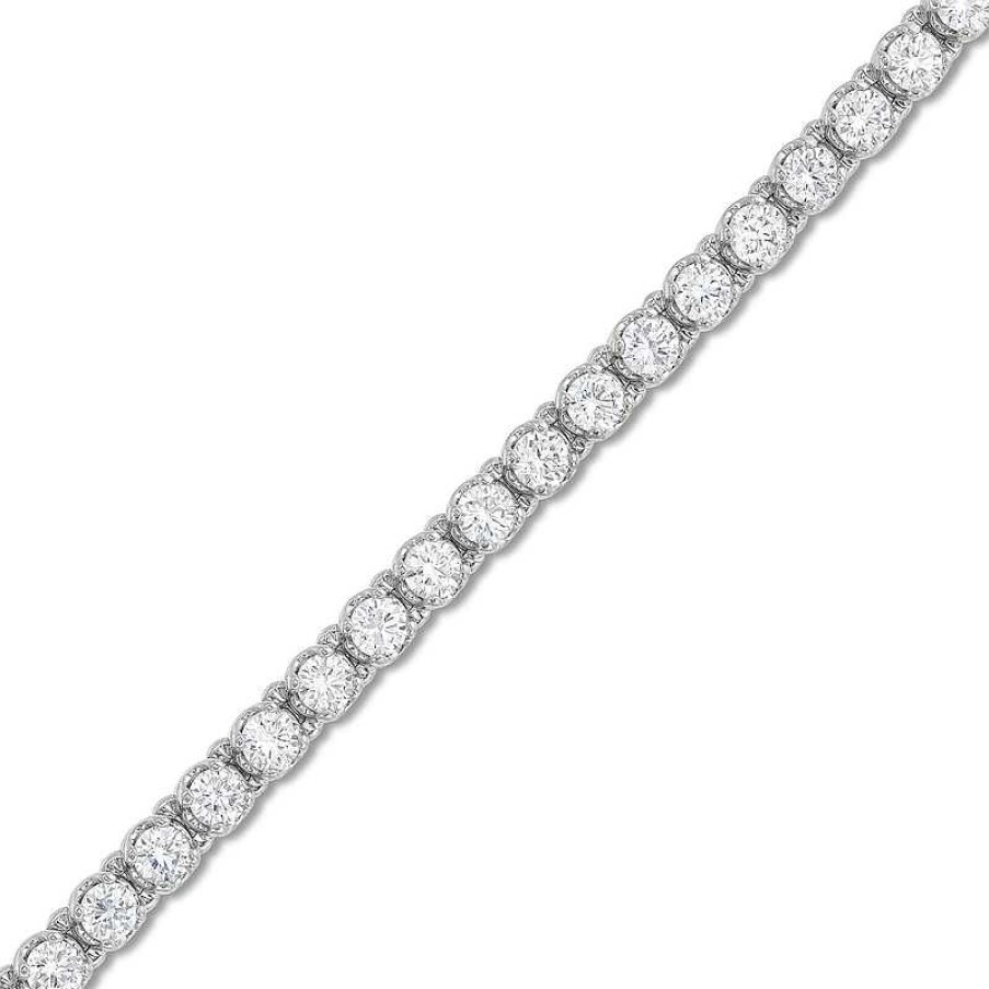 Zales 9 Ct. T.W. Lab-Created Diamond Line Bracelet In 10K White Gold Bracelets