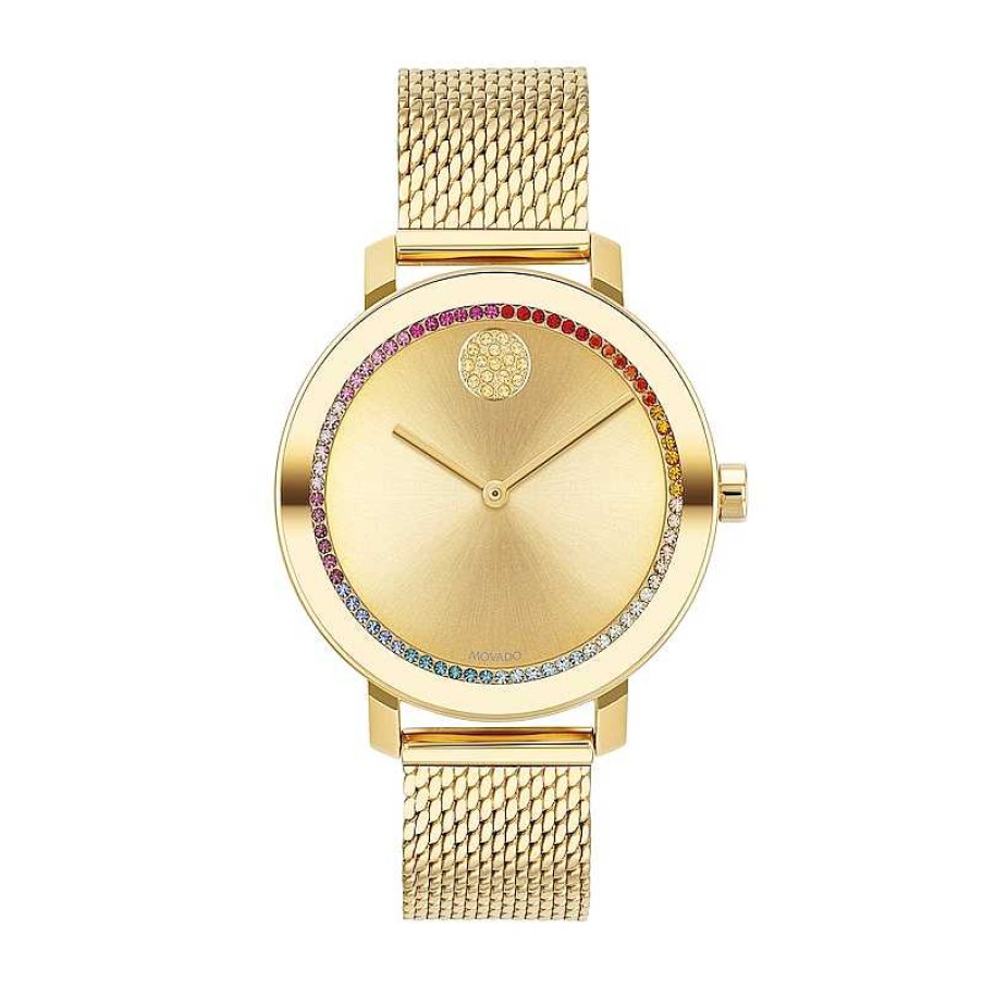 Movado Ladies' Movado Bold® Multi-Color Crystal Accented Watch With Gold-Tone Dial (Model: 3600699) Watches