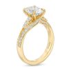 Zales Kleinfeld® X Zales 2-1/2 Ct. T.W. Certified Oval Lab-Created Diamond Triple Row Engagement Ring In 18K Gold (F/Vs2) Rings